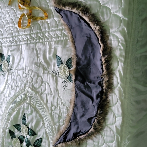 DFA New York unique removable faux fur jacket sz small - Picture 6 of 12